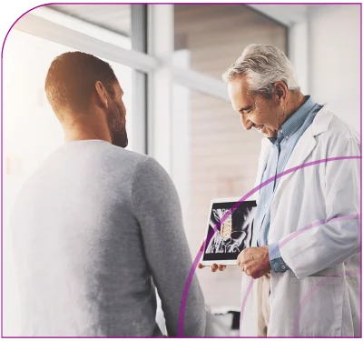 Doctor consulting with patient